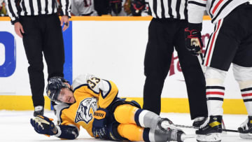 Nashville Predators right wing Viktor Arvidsson (33)Mandatory Credit: Christopher Hanewinckel-USA TODAY Sports
