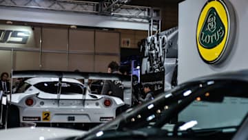 CHIBA, JAPAN - JANUARY 09: A Lotus GT300 MC SGT Evora is seen at the Tokyo Auto Salon 2015 at Makuhari Messe on January 9, 2015 in Chiba, Japan. (Photo by Keith Tsuji/Getty Images)