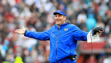 COLUMBIA, SOUTH CAROLINA - OCTOBER 19: Head coach Dan Mullen of the Florida Gators reacts during their game against the South Carolina Gamecocks at Williams-Brice Stadium on October 19, 2019 in Columbia, South Carolina. (Photo by Streeter Lecka/Getty Images)