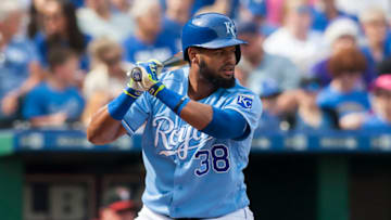 Kansas City Royals Outfield Jorge Bonifacio (38) (Photo by Nick Tre. Smith/Icon Sportswire via Getty Images)