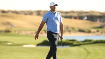 SCOTTSDALE, ARIZONA - FEBRUARY 05: Brooks Koepka of the United States looks on before playing his shot on the 18th green during the second round of the Waste Management Phoenix Open at TPC Scottsdale on February 05, 2021 in Scottsdale, Arizona. (Photo by Abbie Parr/Getty Images)