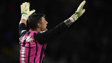 SHEFFIELD, ENGLAND - AUGUST 19: Keiren Westwood of Sheffield Wednesday in action during the Sky Bet Championship match between Sheffield Wednesday and Millwall at Hillsborough Stadium on August 19, 2014 in Sheffield, England. (Photo by Laurence Griffiths/Getty Images)