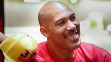 LaVar Ball, father of LiAngelo Ball and the owner of the Big Baller brand, attends a promotional event in Shanghai on November 10, 2017.LiAngelo Ball, the younger brother of Los Angeles Lakers star Lonzo Ball, was among three college basketball players arrested in China on suspicion of shoplifting, US media reports said on November 8. / AFP PHOTO / STR / China OUT (Photo credit should read STR/AFP/Getty Images)