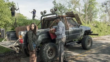 Alexa Nisenson as Charlie, Colman Domingo as Victor Strand, Lennie James as Morgan Jones, Alycia Debnam-Carey as Alicia Clark - Fear the Walking Dead _ Season 5, Episode 9 - Photo Credit: Van Redin/AMC