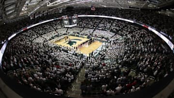 EAST LANSING, MI - FEBRUARY 21: A general view of of the Breslin Center before a game between the Indiana Hoosiers and the Michigan State Spartans on February 21, 2023 in East Lansing, Michigan. (Photo by Rey Del Rio/Getty Images)