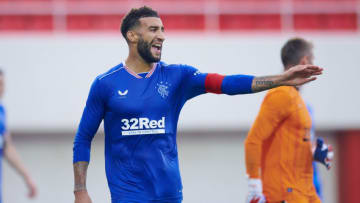 GIBRALTAR, GIBRALTAR - SEPTEMBER 17: (BILD ZEITUNG OUT) Connor Goldson of Rangers FC looks on during the UEFA Europa League second qualifying round match between Lincoln Red Imps and Rangers at Victoria Stadium on September 17, 2020 in Gibraltar, Gibraltar. (Photo by Javier Montano/DeFodi Images via Getty Images)