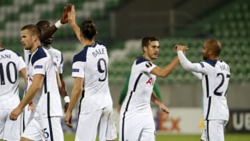 RAZGRAD, BULGARIA - NOVEMBER 05: Lucas Moura and Harry Winks of Tottenham Hotspur. (Photo by Srdjan Stevanovic/Getty Images)