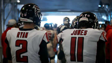 Atlanta Falcons Matt Ryan, Julio Jones (Photo by Streeter Lecka/Getty Images)