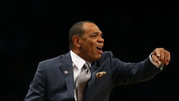 Nov 22, 2015; Brooklyn, NY, USA; Brooklyn Nets head coach Lionel Hollins during second half against the Boston Celtics at Barclays Center. The Brooklyn Nets won 111-101.Mandatory Credit: Noah K. Murray-USA TODAY Sports