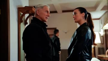 "The North Pole" - Gibbs and the team assist Ziva (Cote de Pablo) with "the one thing" she said she would need to take care of before returning to her family, on NCIS, Tuesday, Dec. 17 (8:00-9:00 PM, ET/PT) on the CBS Television Network.. Pictured: Mark Harmon as NCIS Special Agent Leroy Jethro Gibbs, Cote de Pablo as Ziva David. Photo: Greg Gayne/CBS ©2019 CBS Broadcasting, Inc. All Rights Reserved