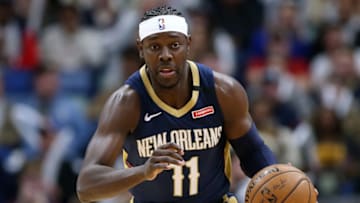 NEW ORLEANS, LOUISIANA - FEBRUARY 28: Jrue Holiday #11 of the New Orleans Pelicans (Photo by Jonathan Bachman/Getty Images)
