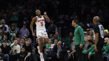 New York Knicks guard Immanuel Quickley (Winslow Townson-USA TODAY Sports)