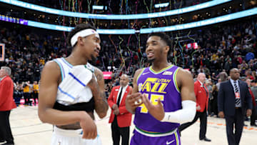 Donovan Mitchell, Utah Jazz. Malik Monk, Charlotte Hornets. Copyright 2019 NBAE (Photo by Melissa Majchrzak/NBAE via Getty Images)