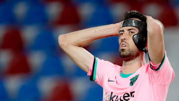 Sergio Busquets during the match between Levante v FC Barcelona. (Photo by David S. Bustamante/Soccrates/Getty Images)