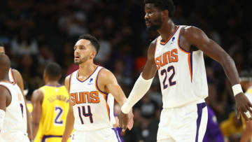 Phoenix Suns, Deandre Ayton, Landry Shamet. Mandatory Credit: Mark J. Rebilas-USA TODAY Sports