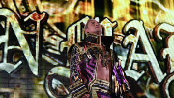 OSAKA,JAPAN - FEBRUARY 11: Kazuchika Okada enters the ring prior to the match between Kazuchika Okada and Bad Luck Fale during the New Beginning of NJPW at Edion Arena Osaka on February 11, 2019 in Osaka, Japan. (Photo by Etsuo Hara/Getty Images)