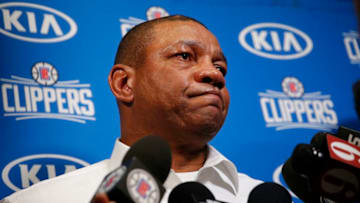 ORLANDO, FLORIDA - JANUARY 26: Head coach Doc Rivers of the LA Clippers addresses the media after former NBA player Kobe Bryant died in a helicopter crash prior to the game against the Orlando Magic at Amway Center on January 26, 2020 in Orlando, Florida. NOTE TO USER: User expressly acknowledges and agrees that, by downloading and/or using this photograph, user is consenting to the terms and conditions of the Getty Images License Agreement. (Photo by Michael Reaves/Getty Images)