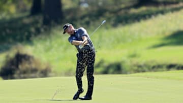 JACKSON, MISSISSIPPI - OCTOBER 01: Jimmy Walker plays his shot on the eighth hole during the first round of the Sanderson Farms Championship at The Country Club of Jackson on October 01, 2020 in Jackson, Mississippi. (Photo by Sam Greenwood/Getty Images)