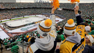 DALLAS, TEXAS - JANUARY 01: Nashville Predators fans (Photo by Richard Rodriguez/Getty Images)