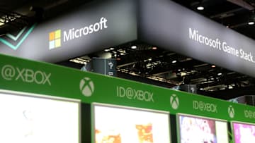 SAN FRANCISCO, CALIFORNIA - MARCH 20: A view of the Microsoft booth at the 2019 GDC Game Developers Conference on March 20, 2019 in San Francisco, California. The GDC runs through March 22. (Photo by Justin Sullivan/Getty Images)
