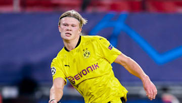 Erling Haaland will be looking to lead Borussia Dortmund to another win (Photo by Mateo Villalba/Quality Sport Images/Getty Images)