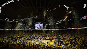 June 2, 2016; Oakland, CA, USA; General view as the Golden State Warriors defeat the Cleveland Cavaliers 110-77 in game two of the NBA Finals at Oracle Arena. Mandatory Credit: Bob Donnan-USA TODAY Sports
