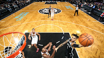 Brooklyn Nets D'Angelo Russell. Mandatory Copyright Notice: Copyright 2018 NBAE (Photo by Nathaniel S. Butler/NBAE via Getty Images)