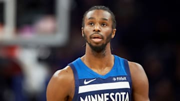 MINNEAPOLIS, MN - NOVEMBER 21: Andrew Wiggins #22 of the Minnesota Timberwolves. (Photo by Hannah Foslien/Getty Images)