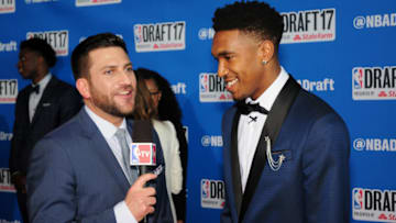BROOKLYN, NY - JUNE 22: Draft prospect Malik Monk is interviewed by the media at the 2017 NBA Draft on June 22, 2017 at Barclays Center in Brooklyn, New York. NOTE TO USER: User expressly acknowledges and agrees that, by downloading and or using this photograph, User is consenting to the terms and conditions of the Getty Images License Agreement. Mandatory Copyright Notice: Copyright 2017 NBAE (Photo by Stephen Pellegrino/NBAE via Getty Images)