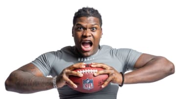 INDIANAPOLIS, IN - MARCH 03: Broderick Jones of Georgia poses for a portrait during the NFL Scouting Combine at Lucas Oil Stadium on March 3, 2023 in Indianapolis, Indiana. (Photo by Todd Rosenberg/Getty Images)