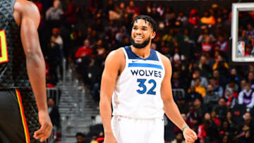 ATLANTA, GA - NOVEMBER 25: Karl-Anthony Towns #32 of the Minnesota Timberwolves. Copyright 2019 NBAE (Photo by Scott Cunningham/NBAE via Getty Images)