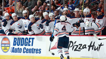 VANCOUVER, BC - OCTOBER 7: Kris Russell. Columbia, Canada. (Photo by Jeff Vinnick/NHLI via Getty Images)