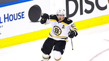 Brad Marchand #63 of the Boston Bruins. (Photo by Elsa/Getty Images)