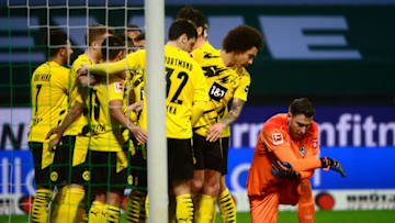 Borussia Dortmund enjoyed a 2-1 win over Werder Bremen (Photo by PATRIK STOLLARZ/POOL/AFP via Getty Images)