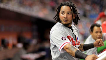 Looking over shoulder again, Galvis will be a one-year stopgap in San Diego. Photo by Mike Ehrmann/Getty Images.