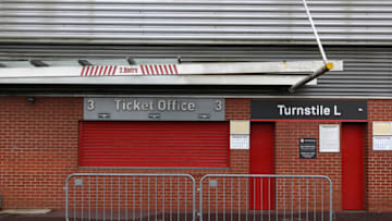 VARIOUS CITIES, - MARCH 14: A General view of the Stock Mary's Stadium, home of Southampton Football Club 'The Saints' as all Premier League matches are postponed until at least April 4th due to the Coronavirus Covid-19 pandemic on March 14, 2020 in Various Cities, United Kingdom. It has been announced that all football league matches, including the Premier League and Women’s Super League, have been postponed until at least April 3 in response to the threat of coronavirus. This follows UEFA's decision to suspend fixtures in the Champion's League and the Europa League, as many top flight players enter self-isolation. (Photo by Naomi Baker/Getty Images)