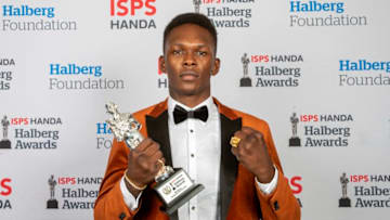 AUCKLAND, NEW ZEALAND - FEBRUARY 13: The ISPS Handa Sportsman of the Year Award winner is mixed martial arts Israel Adesanya at the ISPS Handa Halberg Awards on February 13, 2020 in Auckland, New Zealand. (Photo by Dave Rowland/Getty Images)