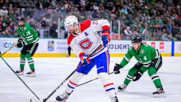 Jan 18, 2022; Dallas, Texas, USA; Montreal Canadiens Jeff Petry. Mandatory Credit: Jerome Miron-USA TODAY Sports