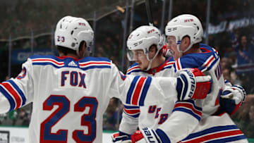 Kaapo Kakko #24 of the New York Rangers celebrates his goal (Photo by Ronald Martinez/Getty Images)