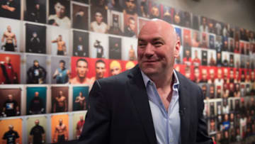 LAS VEGAS, NV - APRIL 21: UFC President Dana White heads to the Octagon during the filming of The Ultimate Fighter Latin America: Team Gastelum vs Team Escudero on April 21, 2015 in Las Vegas, Nevada. (Photo by Brandon Magnus/Zuffa LLC/Zuffa LLC via Getty Images)