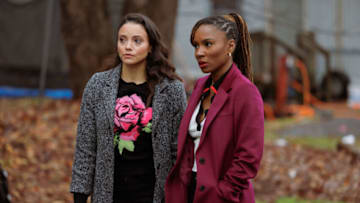 FOUND -- "Missing While Indigenous" Episode 107 -- Pictured: (l-r) Gabrielle Elise Walsh as Lacey Quinn, Shanola Hampton as Gabi Mosely -- (Photo by: Steve Swisher/NBC)