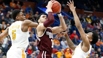 ST LOUIS, MO - MARCH 09: Quinndary Weatherspoon #11 of the Mississippi Bulldogs shoots the ball against the Tennessee Volunteers during the quarterfinals round of the 2018 SEC Basketball Tournament at Scottrade Center on March 9, 2018 in St Louis, Missouri. (Photo by Andy Lyons/Getty Images)