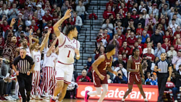 Indiana Hoosiers guard Jalen Hood-Schifino (1). Mandatory Credit: Trevor Ruszkowski-USA TODAY Sports