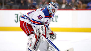 Alexandar Georgiev #40 of the New York Rangers (Photo by Matthew Stockman/Getty Images)