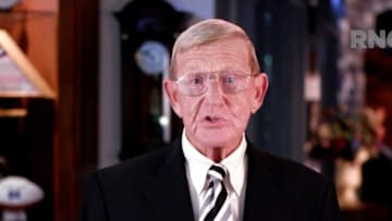 Former football coach, Lou Holtz, speaks remotely during the Republican National Convention on August 26.Usp News Republican National Convention A Eln Usa Dc