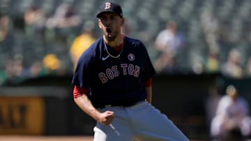 OAKLAND, CALIFORNIA - JULY 04: Matt Barnes #32 of the Boston Red Sox (Photo by Thearon W. Henderson/Getty Images)