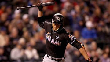 DENVER, CO - SEPTEMBER 26: Giancarlo Stanton (Photo by Matthew Stockman/Getty Images)