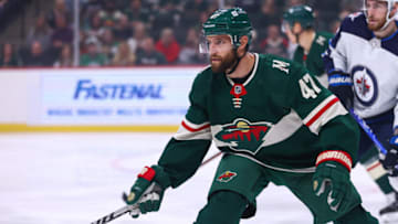Defenseman Alex Goligoski makes his return to the MInnesota Wild lineup on Saturday after missing the previous three games with an upper-body injjury. (Photo by Harrison Barden/Getty Images)