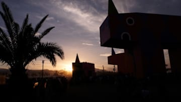 INDIO, CA - APRIL 16: A view of 'is this what brings things into focus?' isntallation by Joanne Tatham and Tom O'Sullivan during day 3 of the Coachella Valley Music And Arts Festival (Weekend 1) at the Empire Polo Club on April 16, 2017 in Indio, California. (Photo by Frazer Harrison/Getty Images for Coachella)