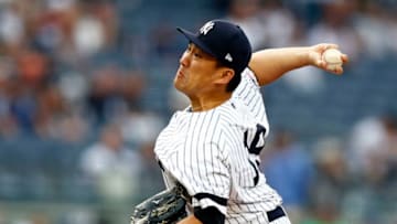 NEW YORK, NY - JUNE 17: Masahiro Tanaka #19 of the New York Yankees pitches against the Tampa Bay Rays during the first inning at Yankee Stadium on June 17, 2019 in the Bronx borough of New York City. (Photo by Adam Hunger/Getty Images)